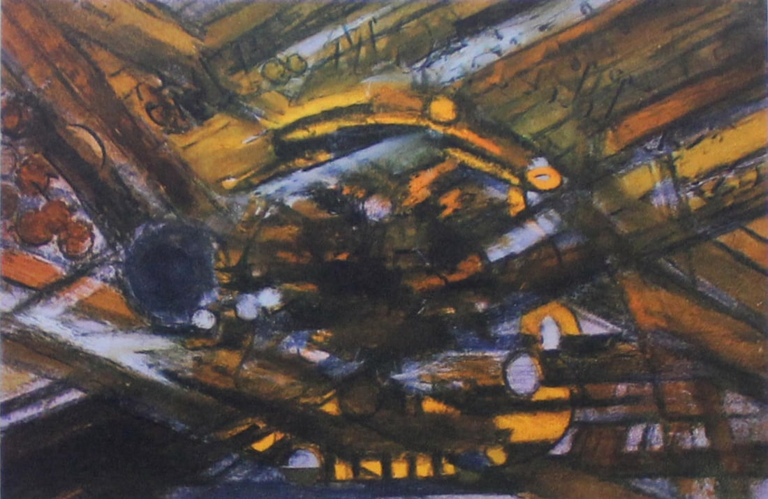 Michel Larionov (After) - Tavola 20: Artist: Michel Larionov (After) Title: Tavola 20 Year: 1963 Dimensions: 4 3/4in. by 7 1/4in. Edition: From the rare limited edition Suite: 40 Disegni Di Maestri