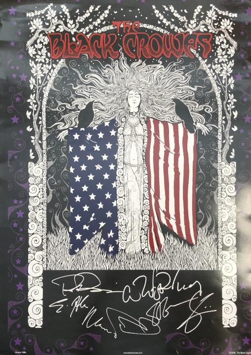 The Black Crowes - Signed Poster: Artist: The Black Crowes Title: Signed Poster Dimensions: 17in. by 24in. Medium: Offset Lithogrpah Condition: As Is Signature Details: Signed Comes with Letter of authenticity and guaranteed in