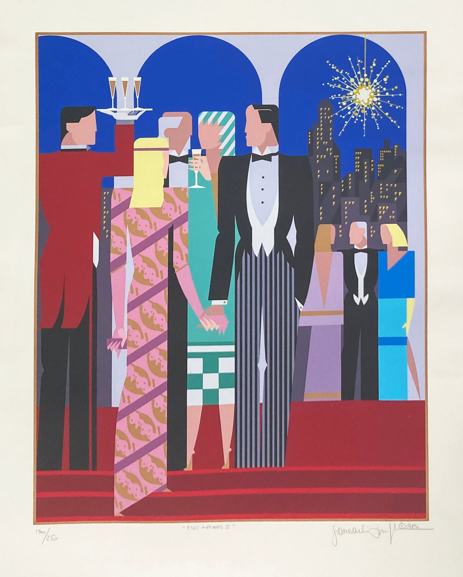 Giancarlo Impiglia - Five Arches II: Artist: Giancarlo Impiglia Title: Five Arches II Dimensions: 36in. by 28in. Edition: From the rare limited edition Medium: Serigraph Condition: Excellent Signature Details: Hand Signed Comes with
