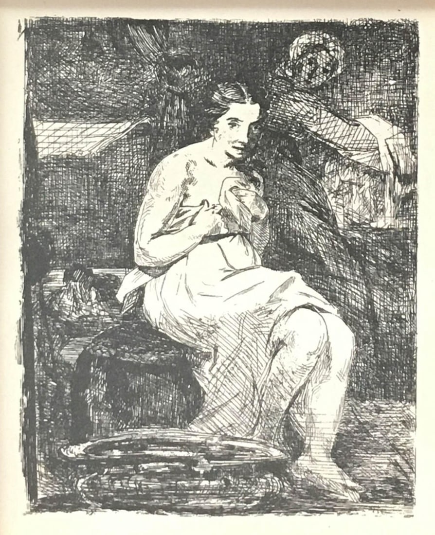 Edouard Manet (After) - La Toilette: Artist: Edouard Manet (After) Title: La Toilette Dimensions: 5 1/4in. by 4 1/4in. Edition: From the limited edition Medium: Offset lithograph on paper Comes w