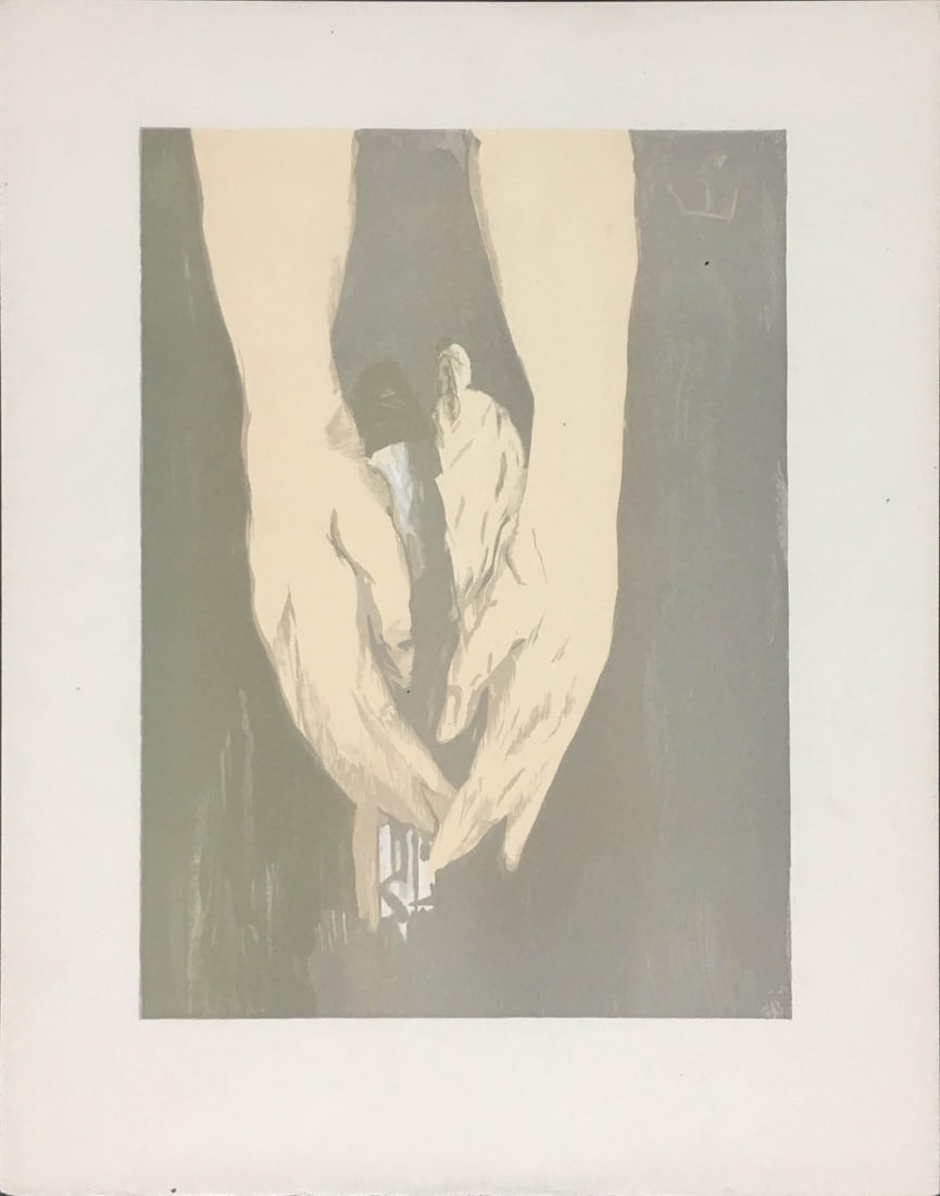 Salvador Dali - In the Hands of Anteus: Artist: Salvador Dali Title: In the Hands of Anteus Year: 1964 Dimensions: 13in. by 10.25in. Edition: Unique one of a kind Publisher: Les Heures Claires Suite: The Divine Comedy Medium: Orignal