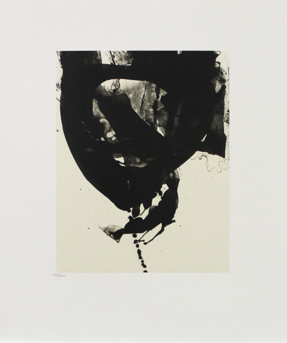 Robert Motherwell - Untitled 15: Artist: Robert Motherwell Title: Untitled 15 Year: 1988 Dimensions: 16in. by 21in. Edition: From the Rare Limited Edition of 750 Publisher: The Limited Editions Club New York Suite: The Octavio Paz