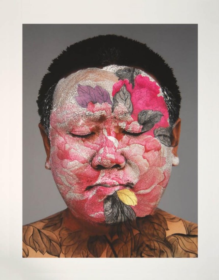 Huang Yan - Self Portrait: Artist: Huang Yan Title: Self Portrait Year: 2008 Dimensions: 30 7/8in. by 39in. Edition: From the rare limited edition of 200 Medium: Original porchoir and stencil on paper Condition: Excellent