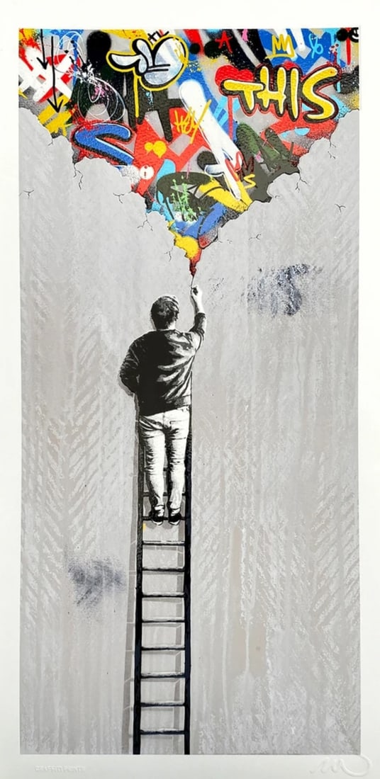Martin Whatson - The Crack: Artist: Martin Whatson Title: The Crack Year: 2021 Dimensions: 10 x 19 5/8 in. Edition: From the Rare Limted timed Edition Publisher: Graffiti Prints Medi
