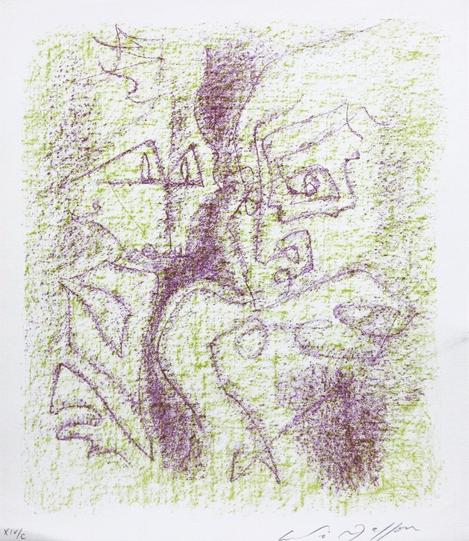 Andre Masson - Pour Daniel Henry Kahnweiler: Artist: Andre Masson Title: Pour Daniel Henry Kahnweiler Year: 1965 Dimensions: 11.6in. by 9.8in. Edition: From the rare limited edition XIV of C Publisher: Verlag Gerd Hatje; Stuttgart Medium: