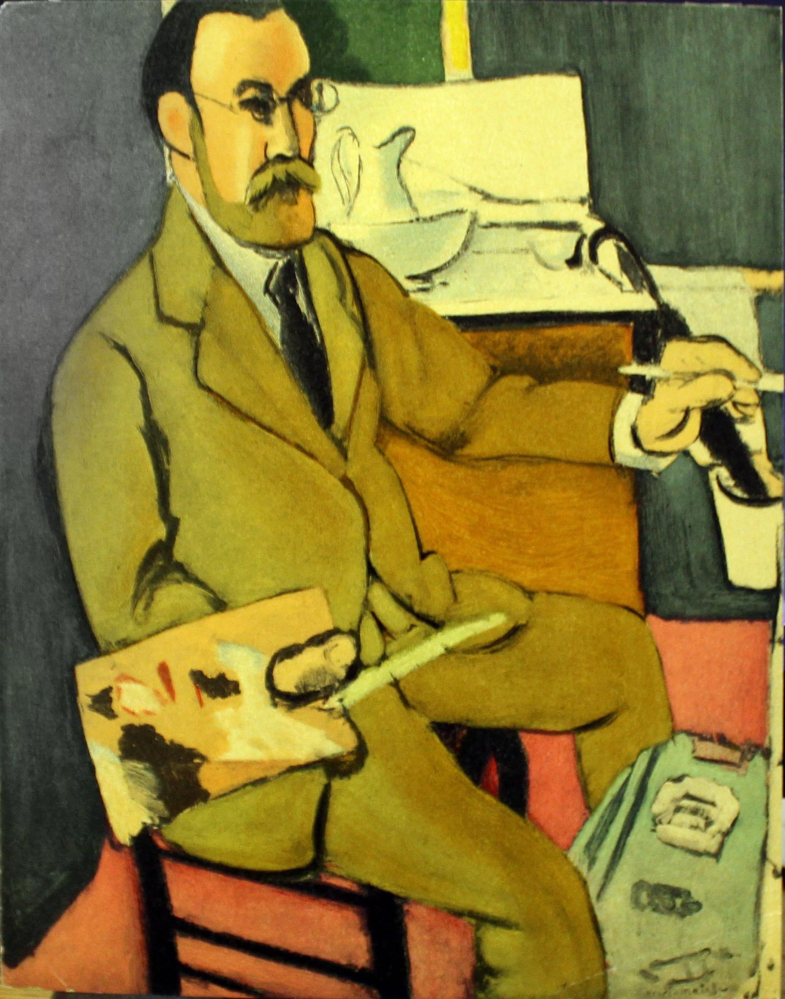 Henri Matisse (After) - Self Portrait: Artist: Henri Matisse (After) Title: Self Portrait Year: 1954 Dimensions: 7 13/16in. by 9 1/2in. Edition: From the rare limited edition Suite: Portraits Medium: Original offset lithograph on paper