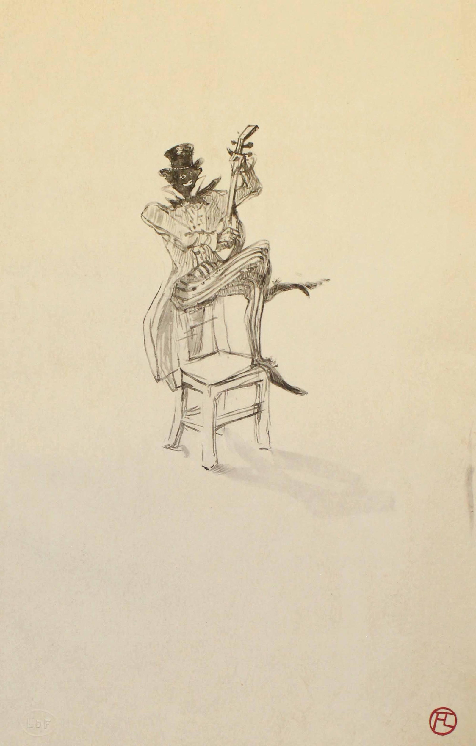 Henri Tolouse-Lautrec - Untitled (No. 3) 1908: Artist: Henri Tolouse-Lautrec Title: Untitled (No. 3) Year: 1908 Dimensions: 8in. by 12.25in. Edition: Number 25 from the rare limited edition of 200 in pencil lower left Publisher: Andre Sauret