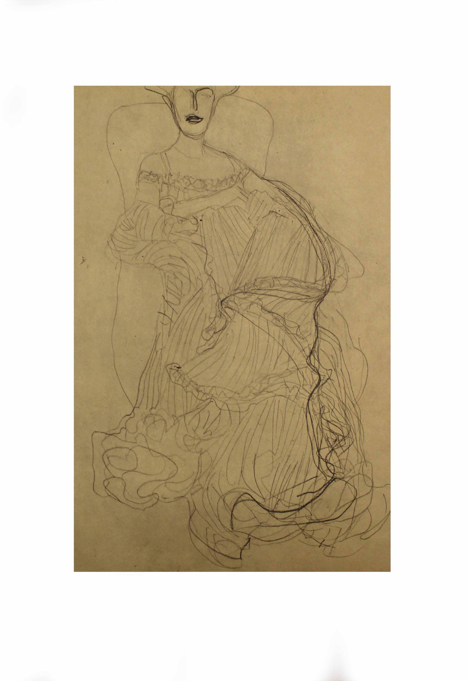 Gustav Klimt (After) - Untitled: Artist: Gustav Klimt (After) Title: Untitled Year: 1919 Dimensions: 15in. by 22in. Edition: Number 410 from the rare limited edition of 500 Publisher: Gilhofer & Ranschburg Wien Suite: Funfundzwanzig