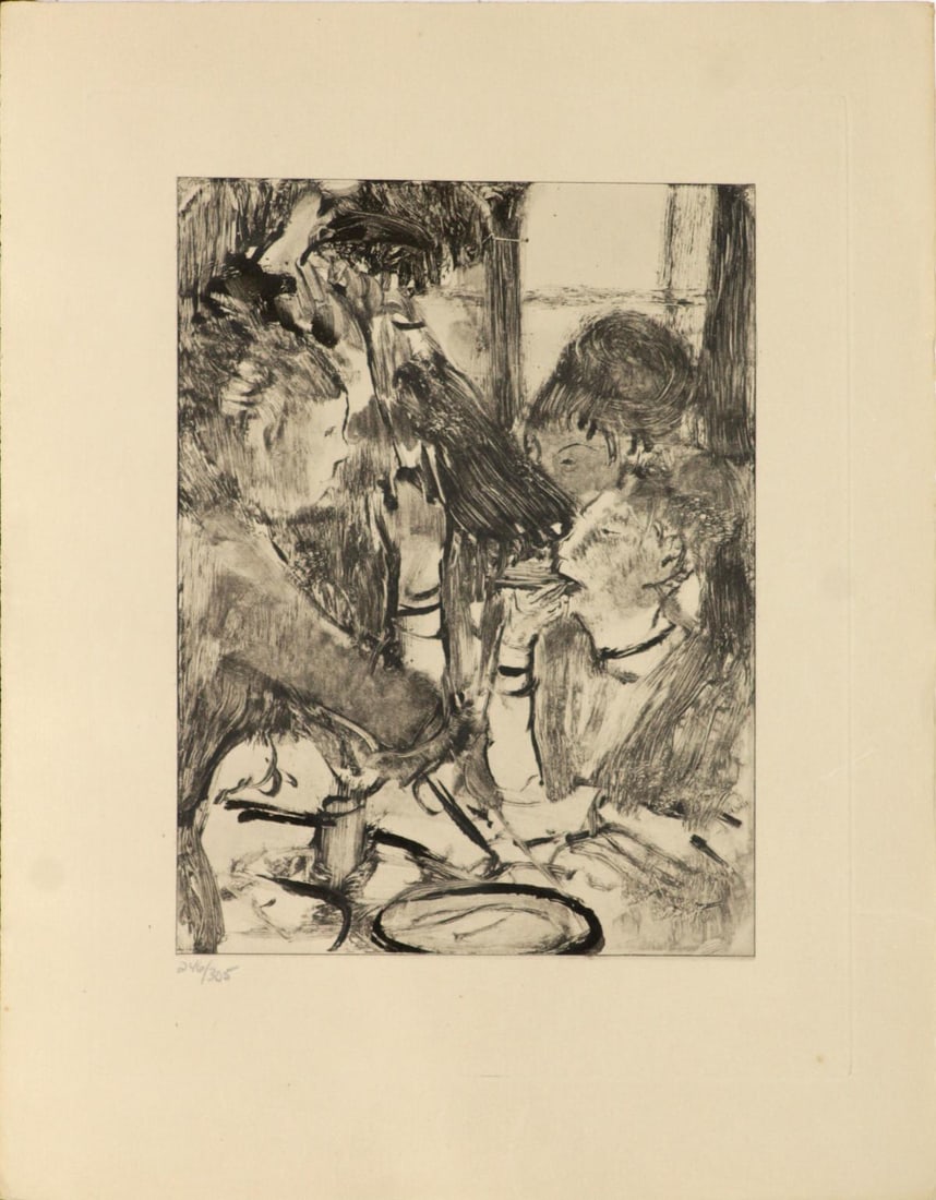 Edgar Degas (after) - Untitled from "Mimes des: Artist: Edgar Degas (after) Title: Untitled from "Mimes des Courtisanes du Lucien" Year: 1935 Dimensions: 9 3/4in. by 12 3/4in. Edition: From the rare limited edition of 325 Publisher: Paris :