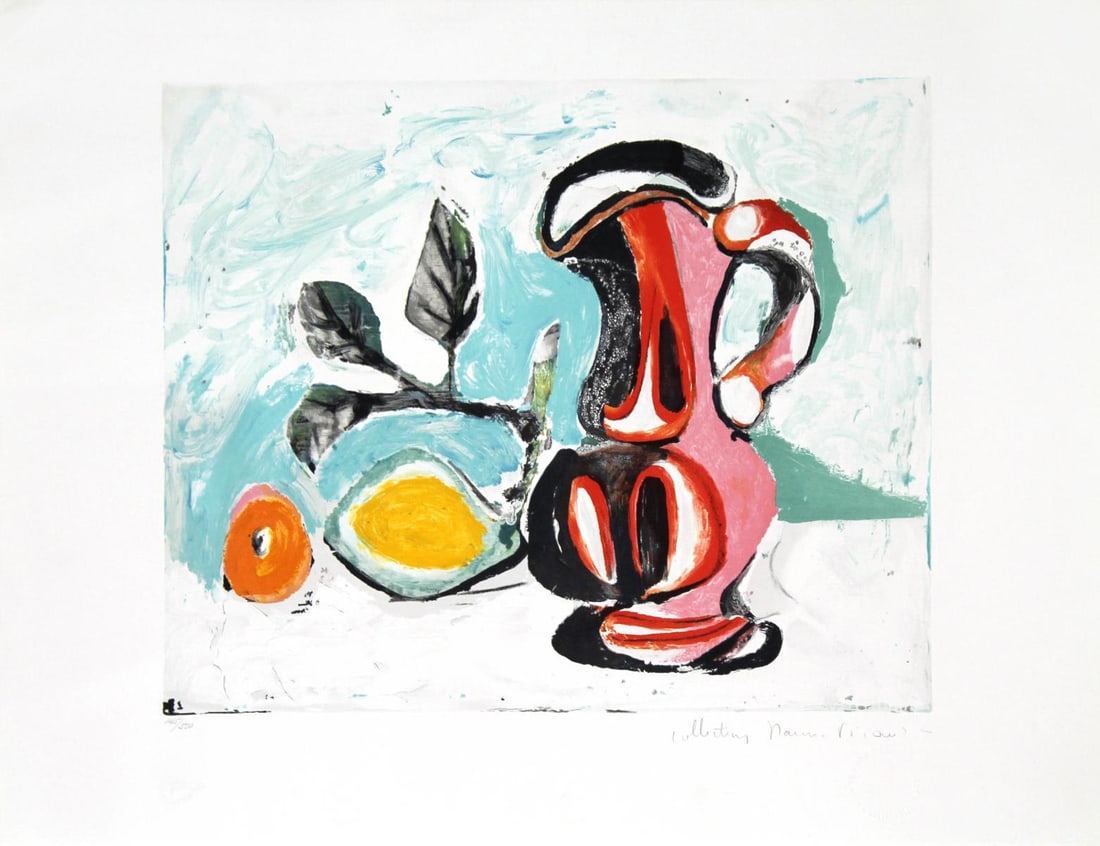 Pablo Picasso (After) - Nature Mort au Pichet Rose: Artist: Pablo Picasso (After) Title: Nature Mort au Pichet Rose Year: 1979-82 Dimensions: 22in. by 29in. Edition: 145 from the limited edition of 500 Publisher: