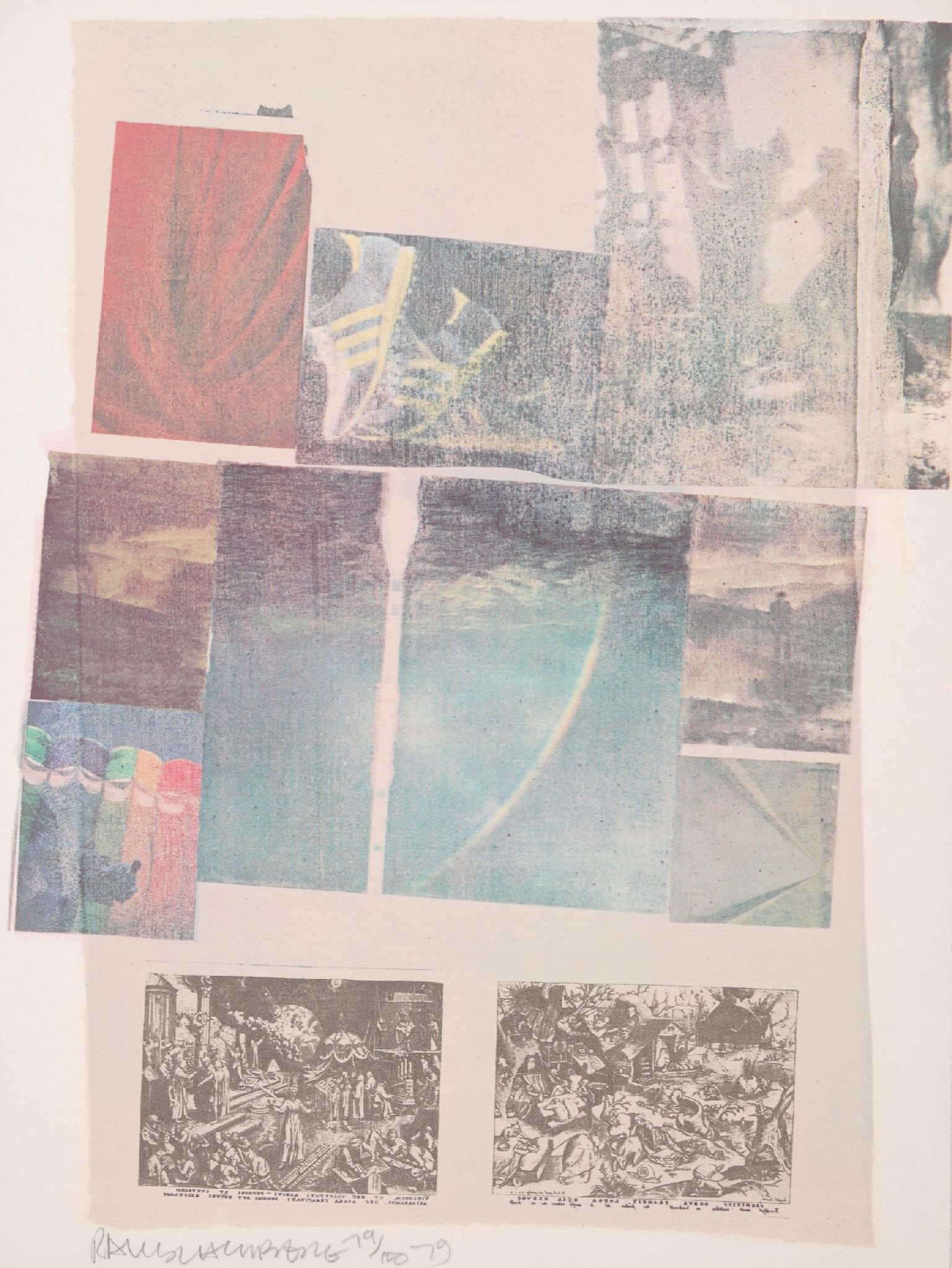 Robert Rauschenberg - People Have Enough Trouble Without Being Intimidated By An Artichoke: Artist: Robert Rauschenberg Title: People Have Enough Trouble Without Being Intimidated By An Artichoke Year: 1979 Dimensions: 30 1/2 x 23 in. Edition: 79 from the limited edi