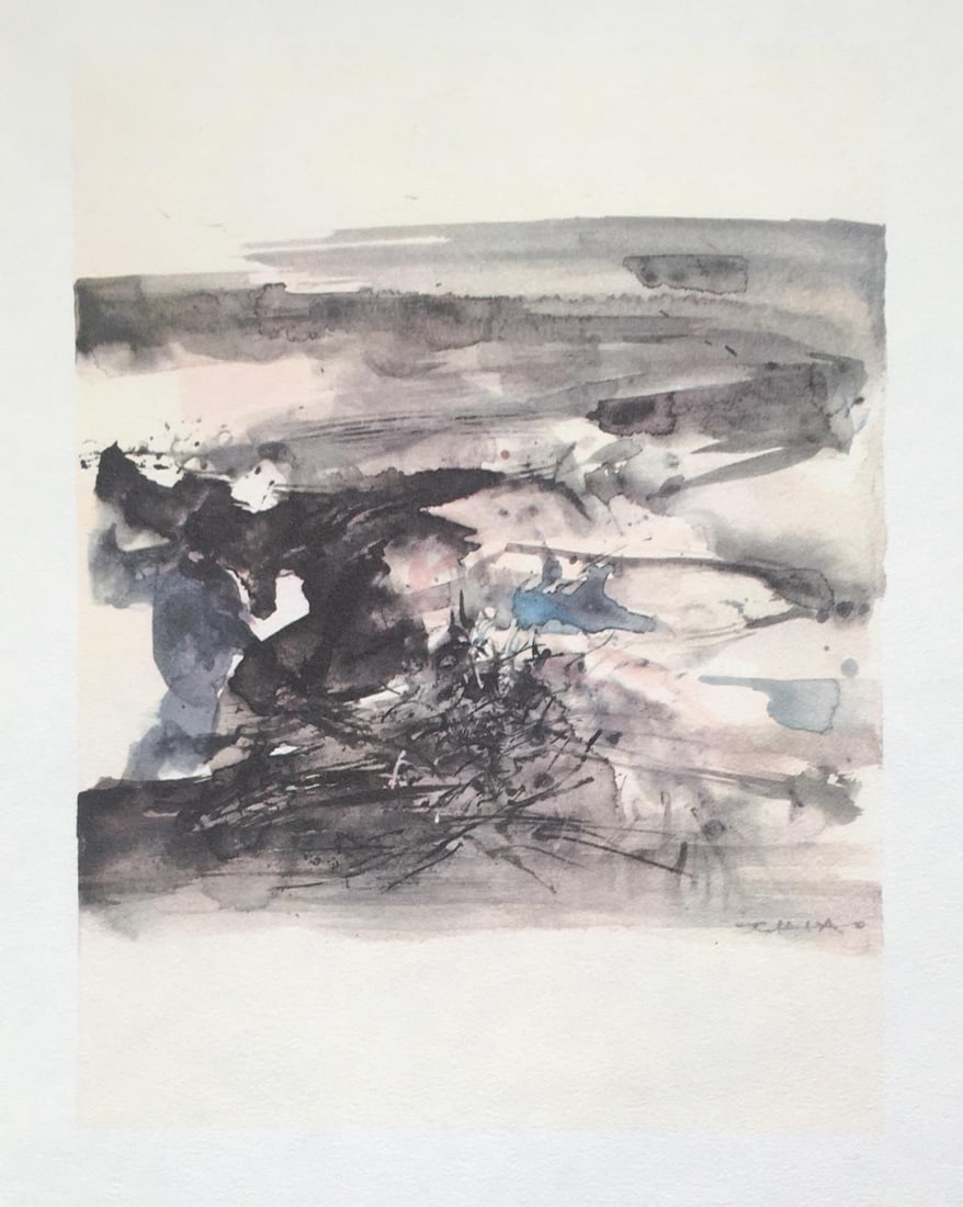 Zao Wou-Ki - Untitled Unpublished Watercolor VIII (1 of 1)