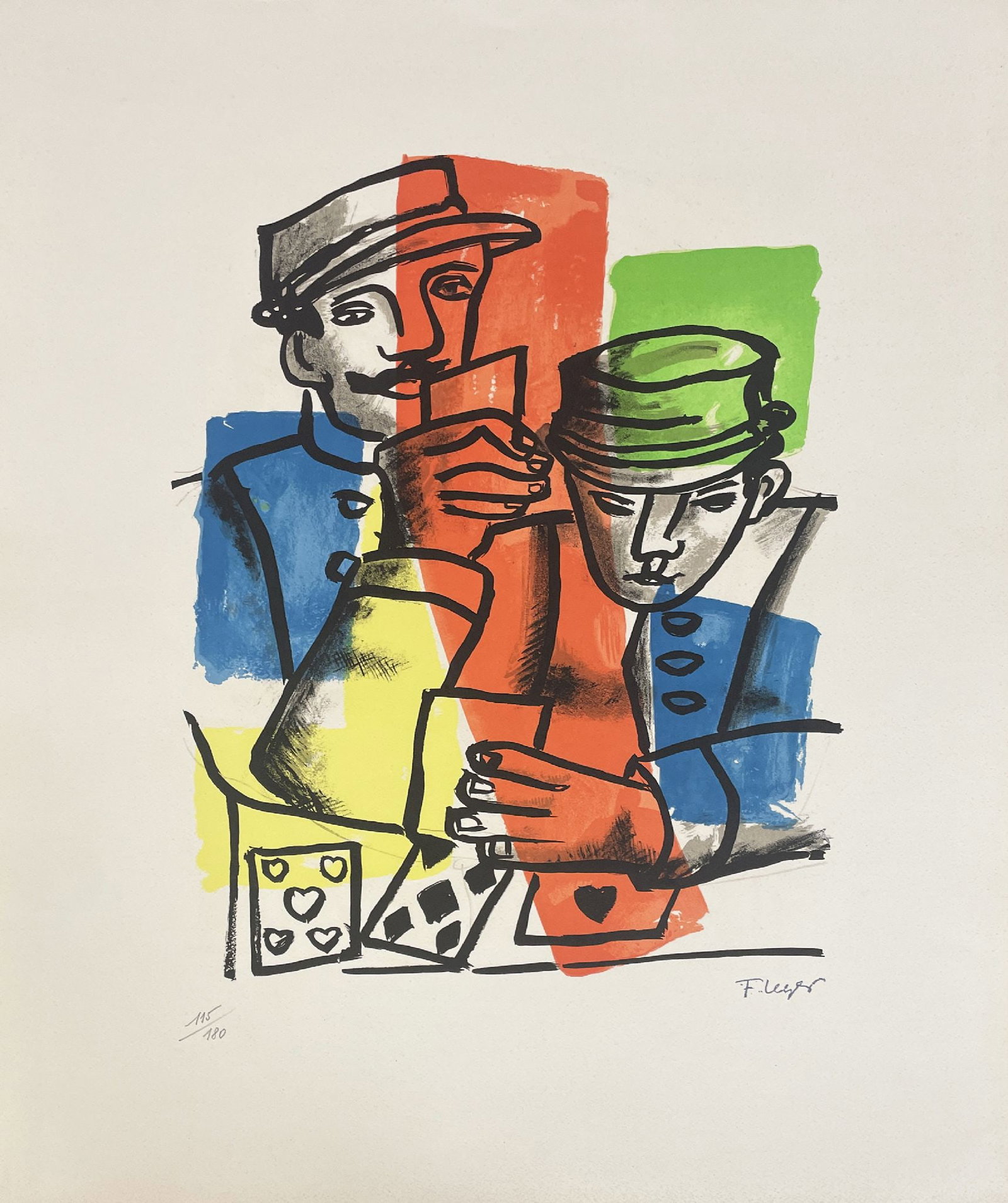 Fernand Leger - Les Soldats: Artist: Fernand Leger Title: Les Soldats Year: 1959 Dimensions: 19 3/4 x 25 3/4 in. Edition: Numbered from the rare limited edition of 180 Publisher: Teriade, Paris Suite: La Ville Medium: Original