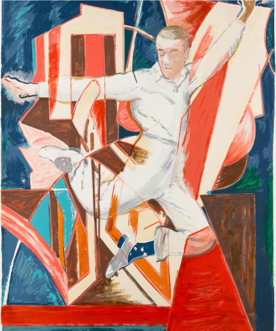 Larry Rivers - Astaire in the Air: Artist: Larry Rivers Title: Astaire in the Air Year: 1990 Dimensions: 55in. by 40in. Edition: From the rare limited edition of 65 Suite: American Image Editions New York Medium: Original serigraph on