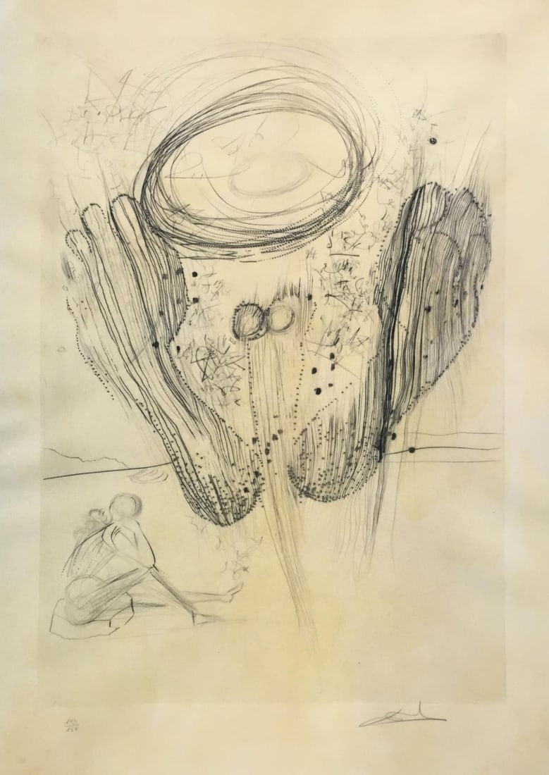 Salvador Dali - Sa Symetrie n Appartenait: Artist: Salvador Dali Title: Sa Symetrie n Appartenait Year: 1973 Dimensions: 24 3/8in. by 15 3/4in. Edition: From the Rare Limited Edition of 150 Publisher: Al