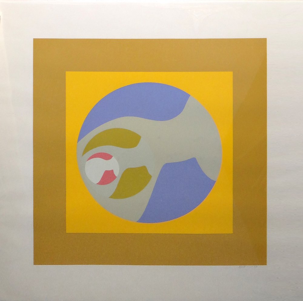 Ernest Trova "Falling Man Manscapes": Artist: Ernest Trova Title: Falling Man Manscapes Medium: Original serigraph in colors Year: 1969 Size: 28" x 28" Edition: A/P aside from a rare limited edition