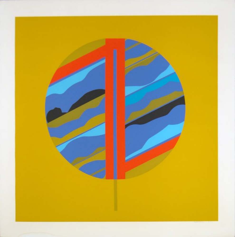 Ernest Trova "Falling Man Manscapes": Artist: Ernest Trova Title: Falling Man Manscapes Medium: Original serigraph in colors Year: 1969 Size: 28" x 28" Edition: A/P aside from a rare limited edition