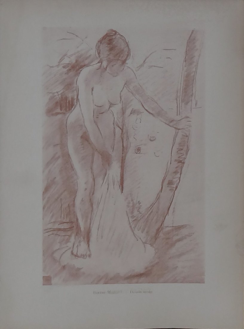 Berthe Morisot "Apres le Bain": Artist: Berthe Morisot Title: Apres Le Bain Suite: Les Impressioniste Medium: Offset lithograph Size: 10 1/4" x 7 5/8" Year: 1906 Edition: From the limited edi