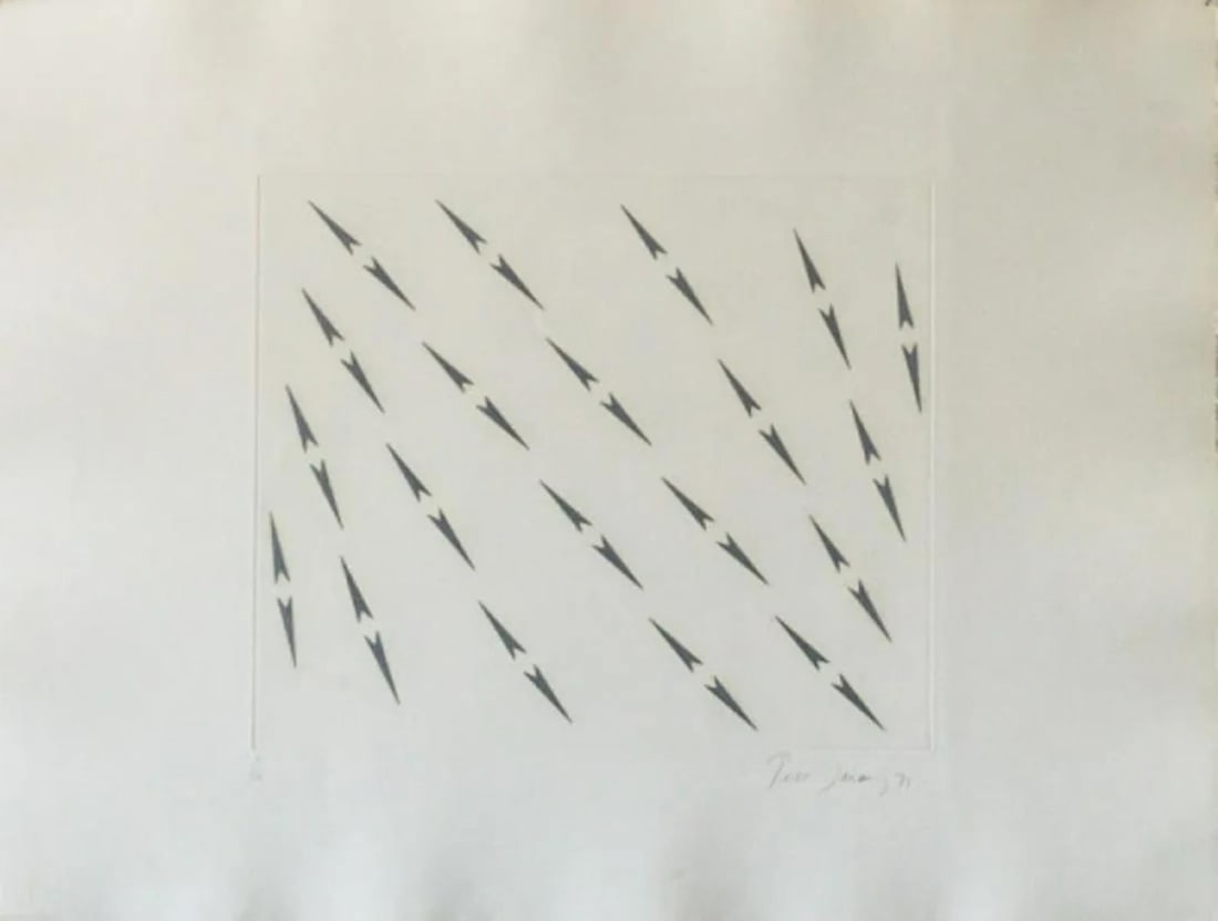 Tess Jaray - Encounter 3: Artist: Tess Jaray Title: Encounter 3 Year: 1979 Dimensions: 31in. by 24in. Edition: From the Rare Limited Edition of 50 Suite: Encounter Medium: