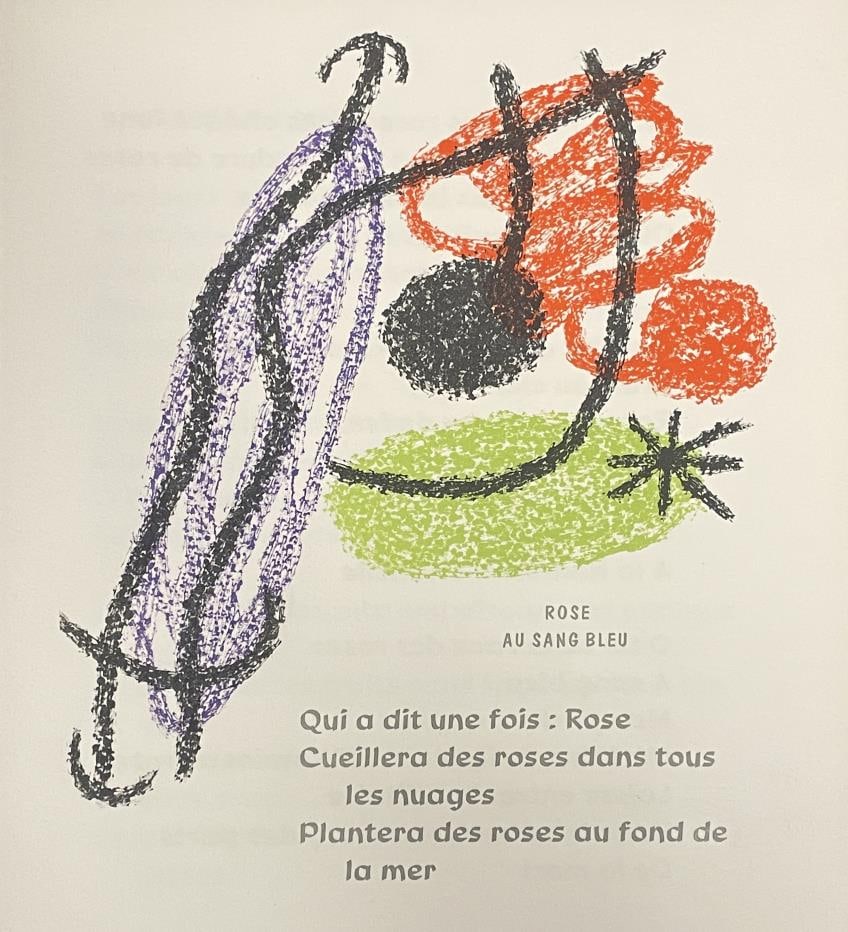 Joan Miro - Plate 10: Artist: Joan Miro Title: Plate 10 Year: 1967 Dimensions: 13in. by 10in. Edition: Numbered from the rare limited edition of 175 Publisher: Mourlot Paris