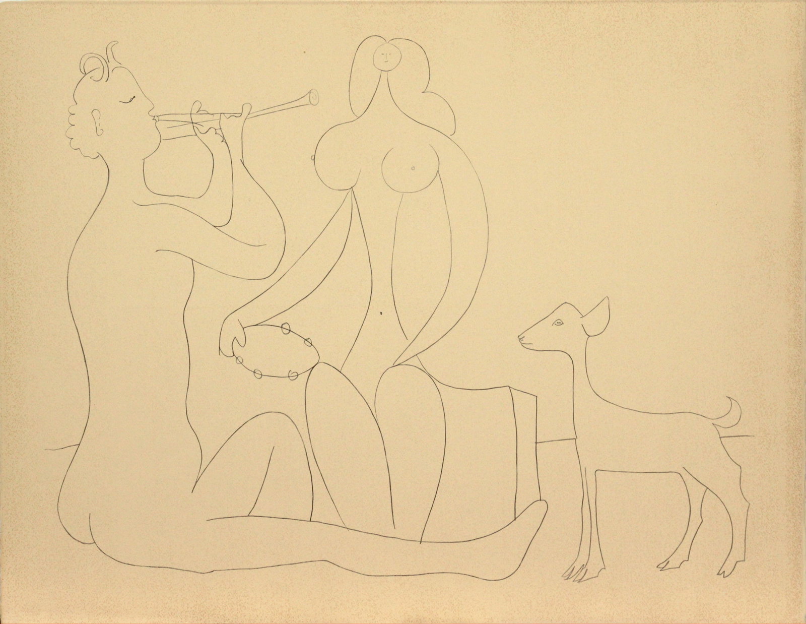 Pablo Picasso - Untitled from ""Mes dessins d'Antibes"": Artist: Pablo Picasso Title: Untitled from ""Mes dessins d'Antibes"" Year: 1946 Dimensions: 20 x 26 in. Edition: Numbered From the Rare Limited Deluxe French Edition of 200