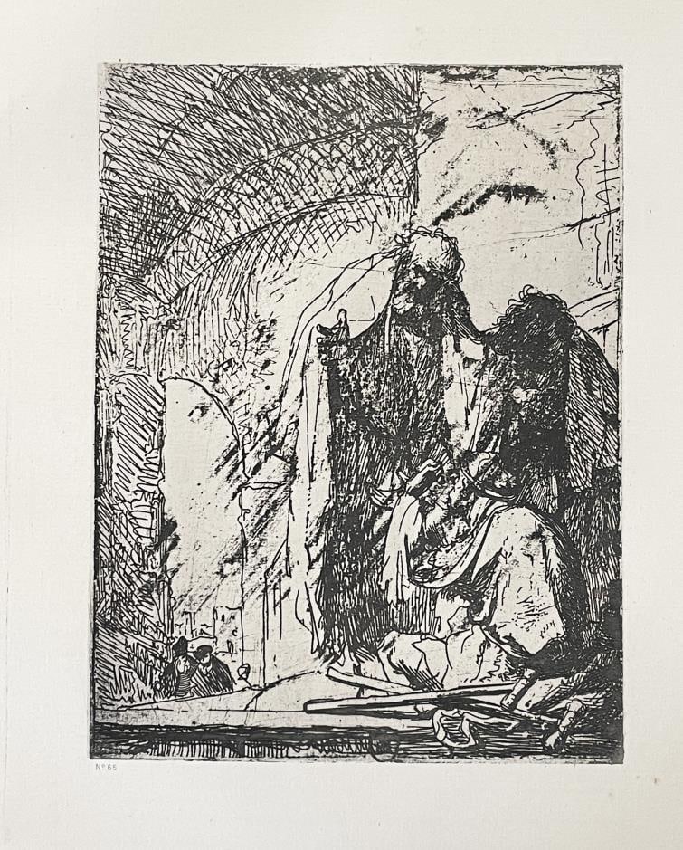 Rembrandt van Rijn - Saint Pierre Guerissant Le Paralytique (After): Artist: Rembrandt van Rijn Title: Saint Pierre Guerissant Le Paralytique Year: 1897 Dimensions: 17 5/8in. by 12 3/8in. Edition: From the rare limited edition of 500