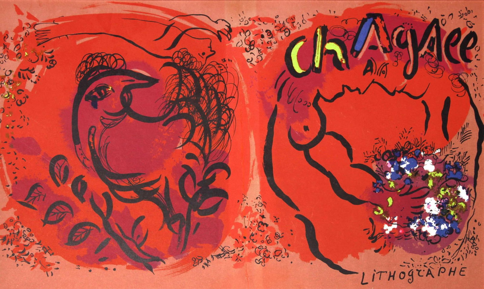 Marc Chagall - Chagall Lithographs Vol. 1: Artist: Marc Chagall Title: Chagall Lithographs Vol. 1 Year: 1960 Dimensions: 12.25in. by 21.25in. Edition: From the rare limited edition Publisher: F. Mourlot Paris Suite: Lithorgaphe Medium:
