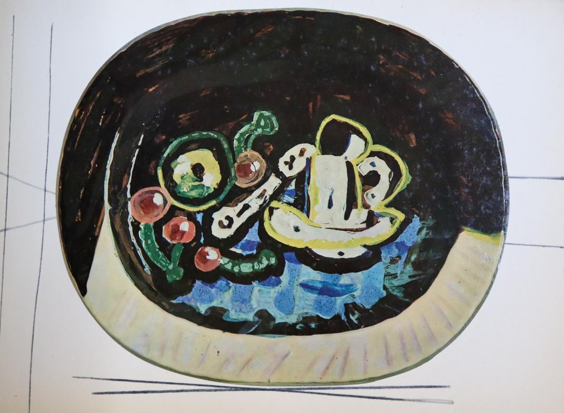 Pablo Picasso(After) - Ceramiques de Picasso XVI: Artist: Pablo Picasso(After) Title: Ceramiques de Picasso XVI Year: 1948 Dimensions: 11.5in. by 16in. Edition: From the rare limited edition Medium: Gloss coate