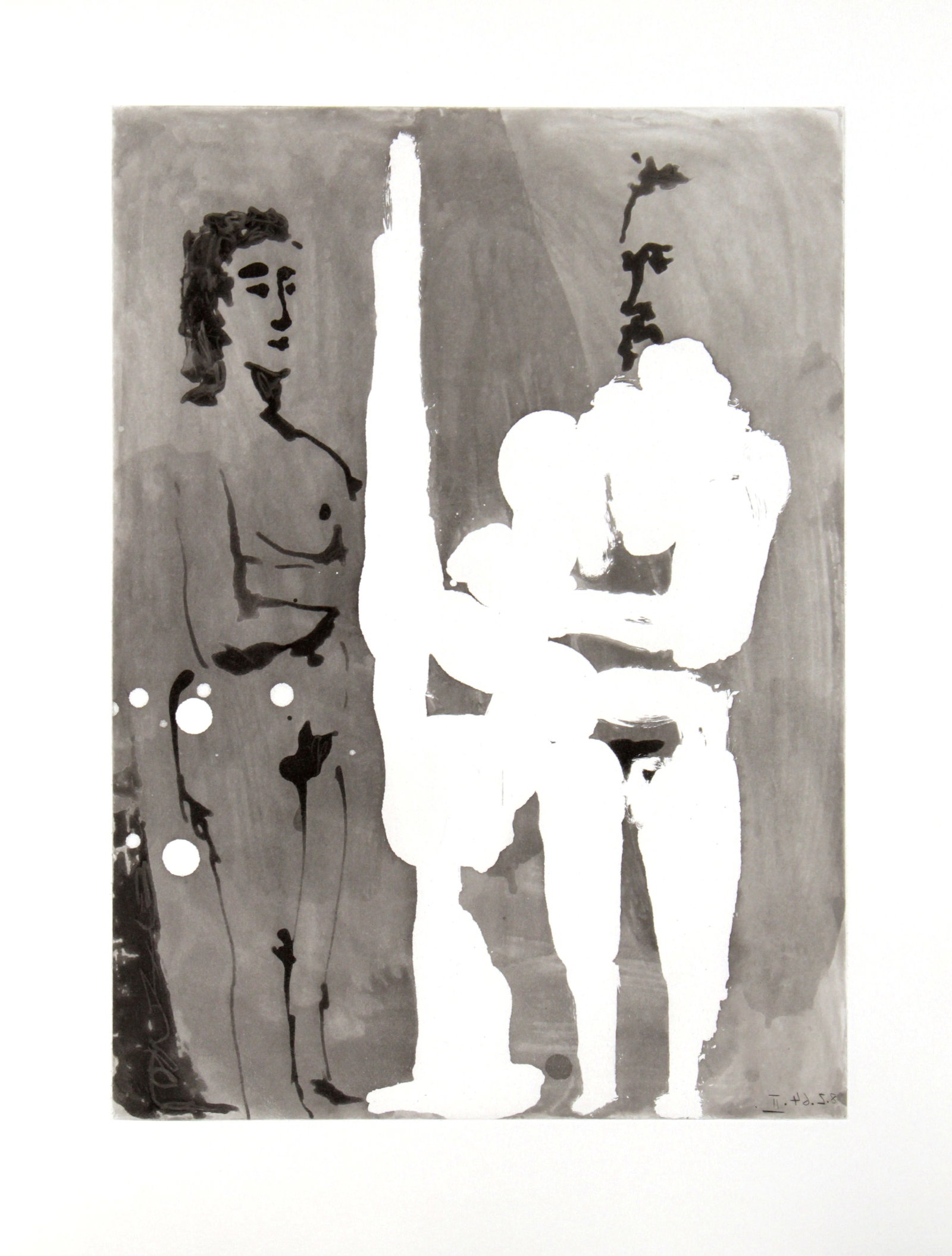 Pablo Picasso - Untitled, from "Sable Mouvant": Artist: Pablo Picasso Title: Untitled, from "Sable Mouvant" Year: 1964-65 Dimensions: 18 1/2 x 14 1/2 in. Edition: From the rare limited edition Publisher: Loui