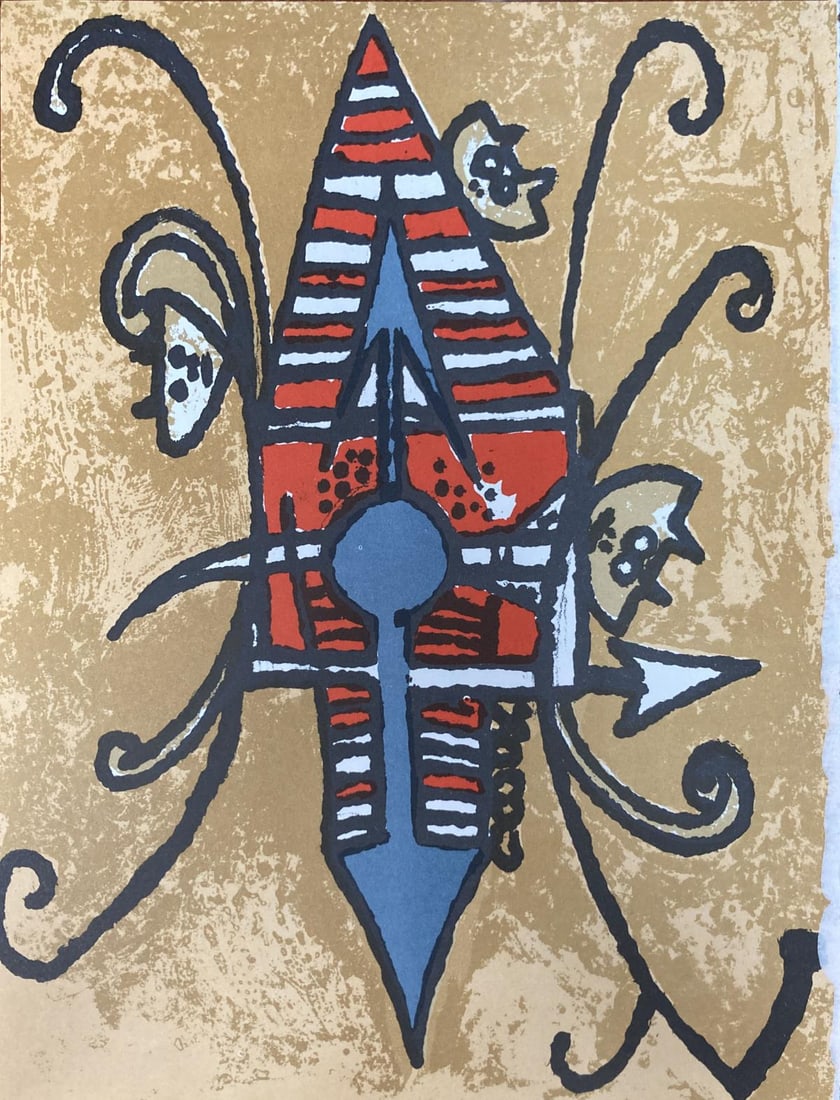 Wifredo Lam - Oiseau du Possible: Artist: Wifredo Lam Title: Oiseau du Possible Year: 1975 Dimensions: 9in. by 12in. Edition: From the rare limited edition Publisher: XXE Sielce Suite: XXE Sielce Medium: Lithograph on paper