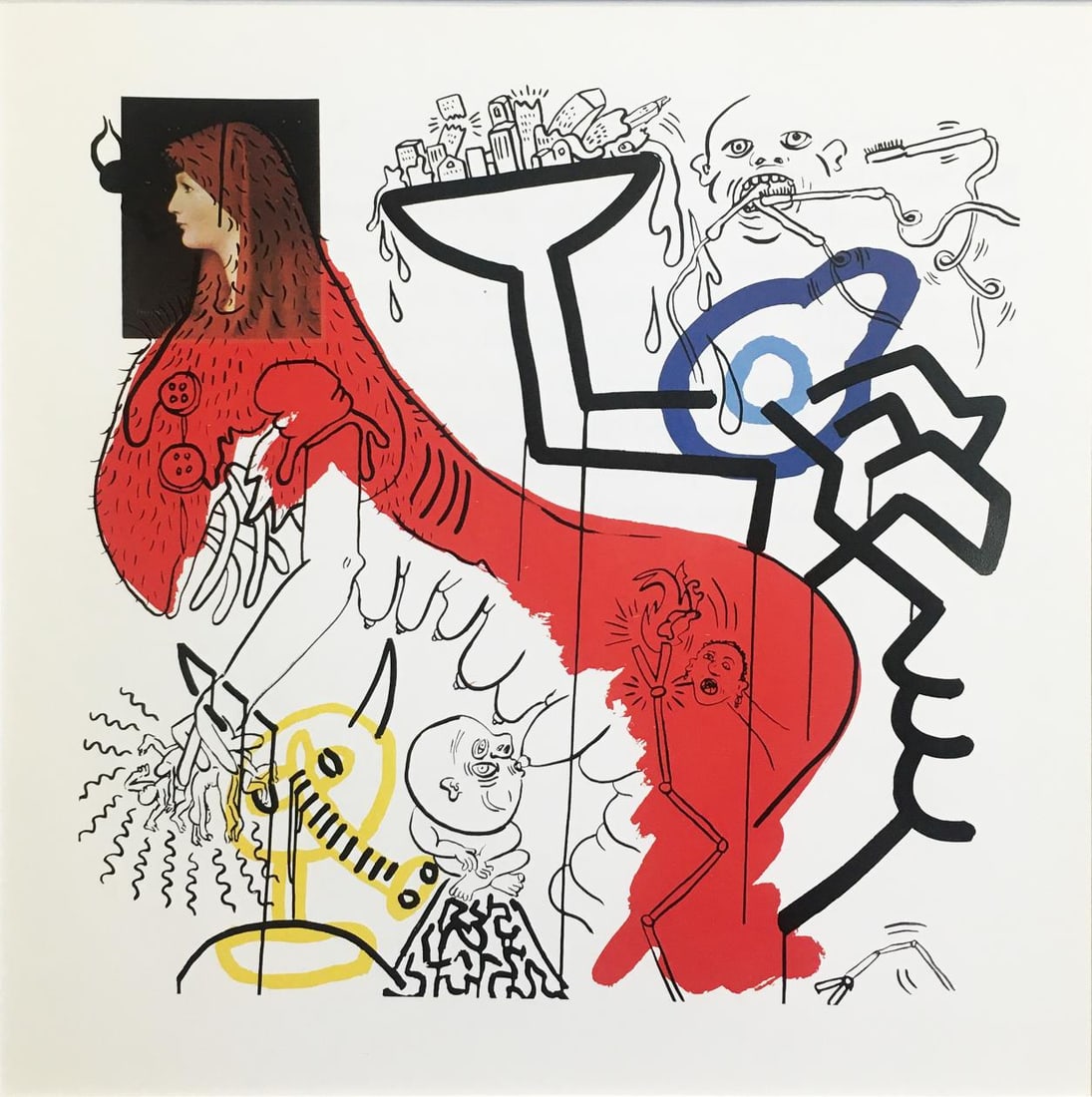 Keith Haring (After) - Apocalypse 4: Artist: Keith Haring (After) Title: Apocalypse 4 Year: 1988 Dimensions: 10 1/4in. by 10 1/4in. Edition: From the Rare Limited Edition Publisher: George Mulder Fine Arts Suite: Apocalypse Medium: