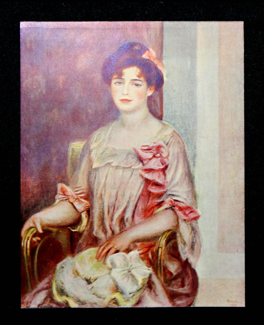 Pierre-Auguste Renoir (After) - Portrait de Madame J.: Artist: Pierre-Auguste Renoir (After) Title: Portrait de Madame J. B. Year: 1906 Dimensions: 5in. by 6 1/2in. Edition: From the rare limited edition of 1000 Publisher: Bruno Cassirer; Berlin Suite:
