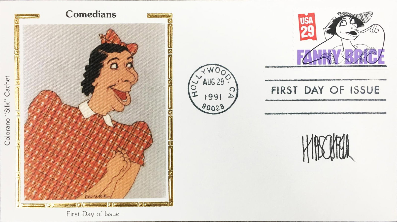 Al Hirschfeld and Dunne - Fanny Brice First Day of Issue (1 of 1)