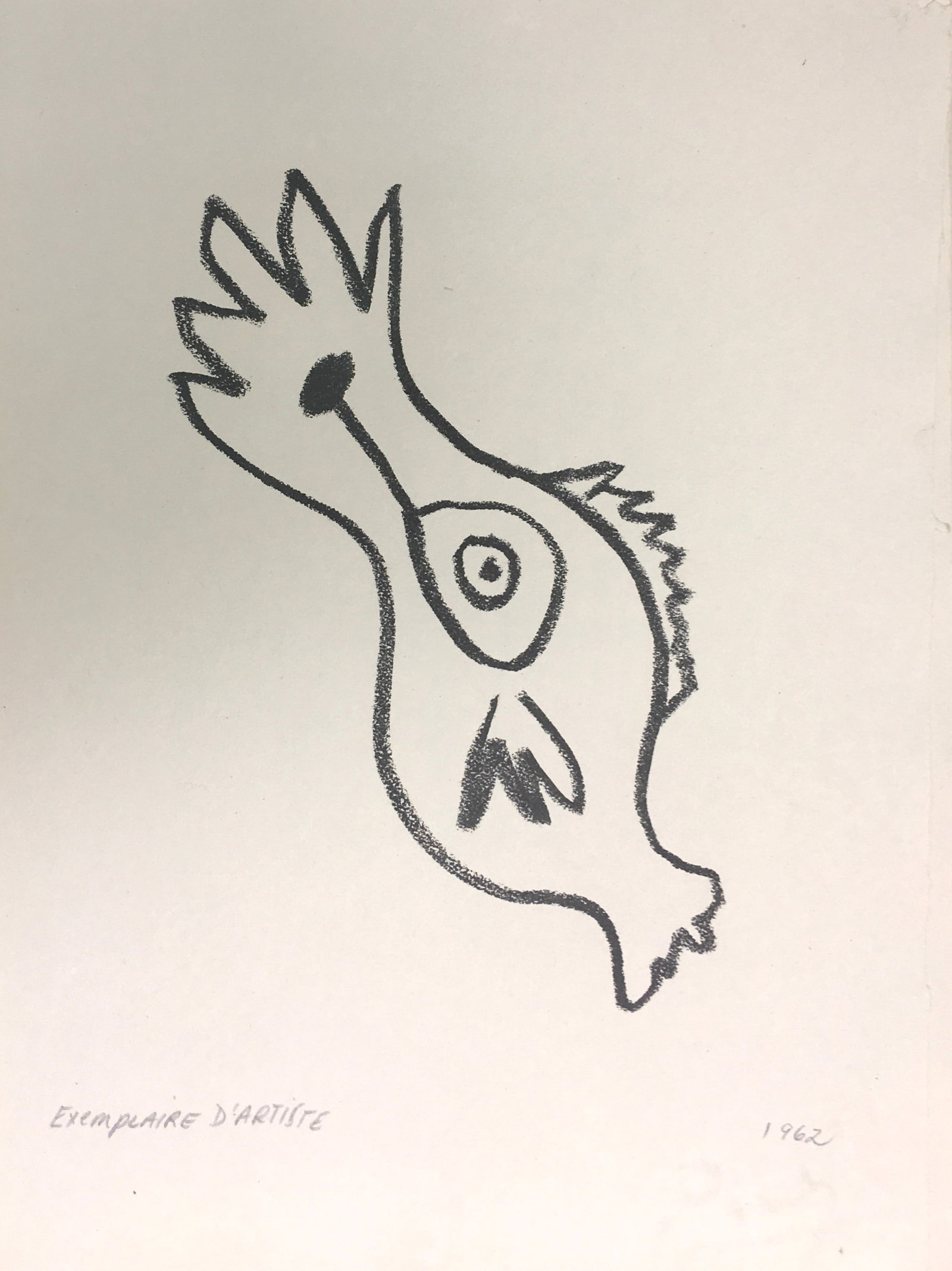 Pablo Picasso - Untitled VI from "Cocteau, Jean; Picasso de 1916 a 1961": Artist: Pablo Picasso Title: Untitled VI from "Cocteau, Jean; Picasso de 1916 a 1961" Year: 1962 Dimensions: 11 x 14 1/2 in. Edition: An Exemplaire d'artiste seperate from the rare limited edition