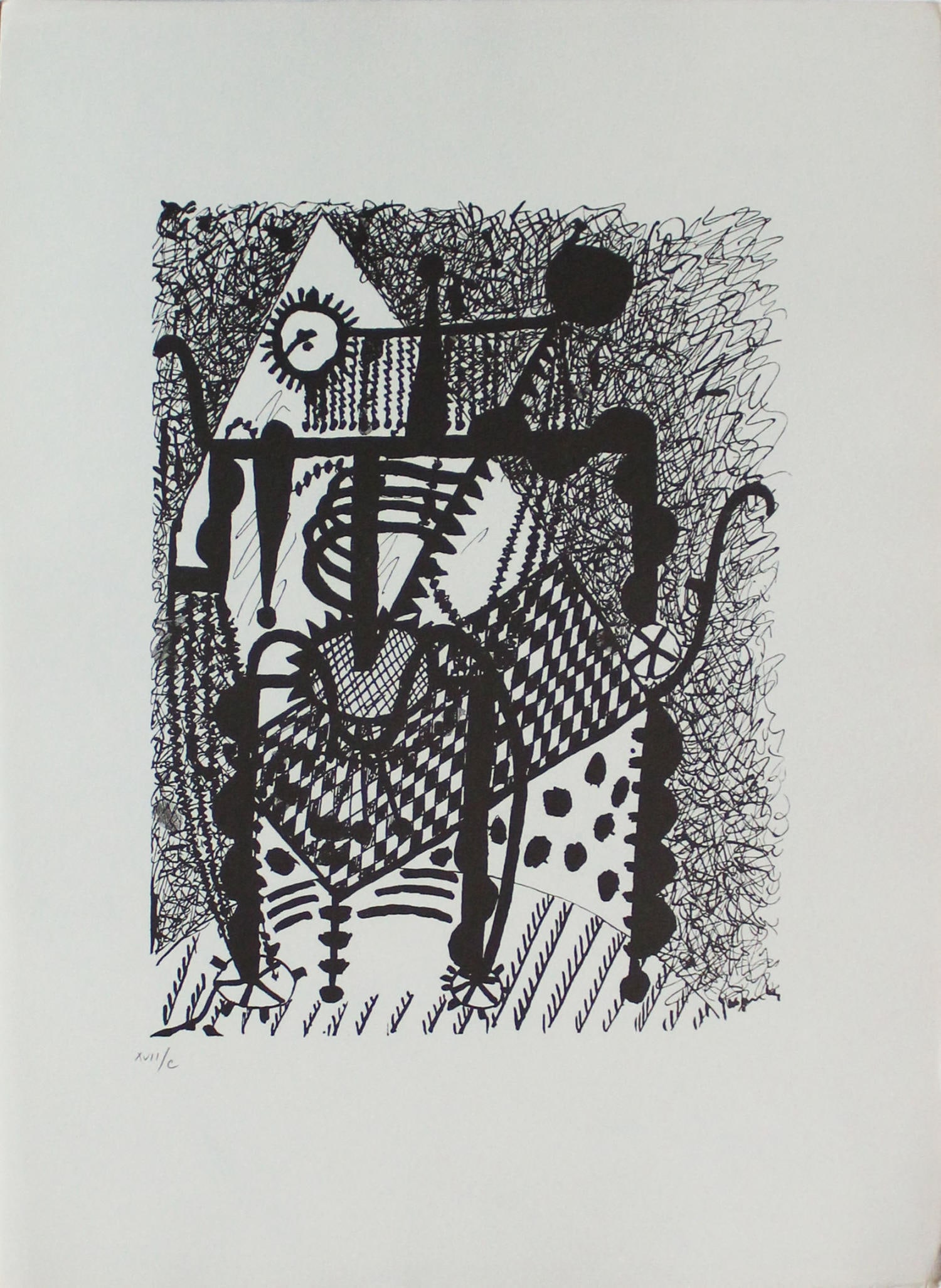 Pablo Picasso - Untitled VII: Artist: Pablo Picasso Title: Untitled VII Year: 1955 Dimensions: 17.25in. by 12.75in. Edition: From the Rare Limited Edition of C Publisher: Andre Sauret Paris Suite: Helene Chez Archimede Medium:
