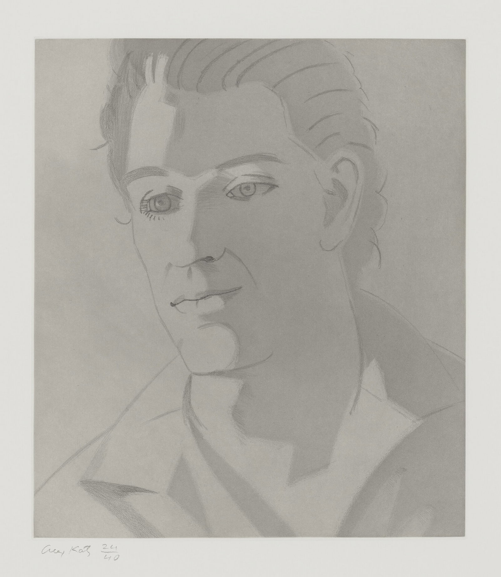 Alex Katz - Nabil: Artist: Alex Katz Title: Nabil Year: 1984 Dimensions: 18 1/8 x 15 1/2 in. Edition: 24 from the limited edition of 40 Publisher: Co-published by Marlborough Graphics, Inc., New York, and the artist