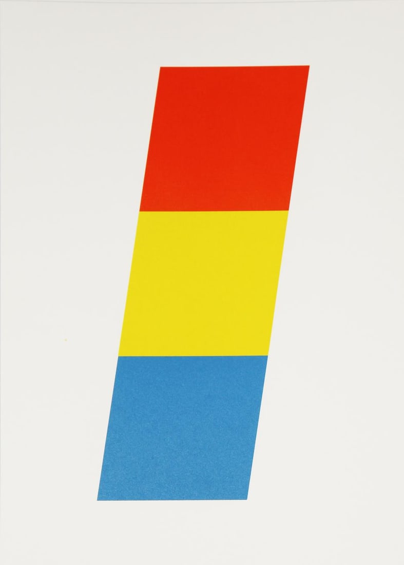 Ellsworth Kelly (After) - Red-Orange/Yellow/Blue: Artist: Ellsworth Kelly (After) Title: Red-Orange/Yellow/Blue Year: 1970 Dimensions: 6.5in. by 9.5in. Edition: From the rare limited edition Publisher: Gemini G
