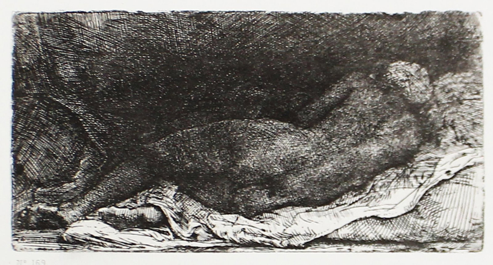 Rembrandt van Rijn (after) - Woman Lying Down 1880 (1 of 1)