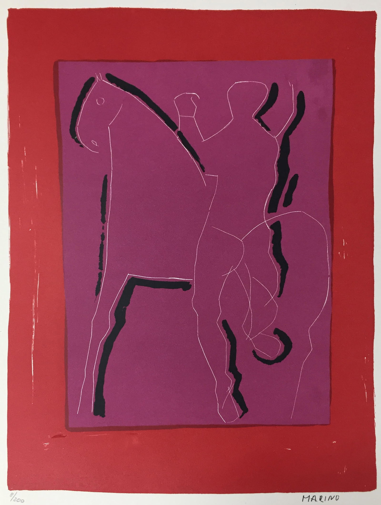 Marino Marini - Untitled: Artist: Marino Marini Title: Untitled Year: 1959 Dimensions: 15 1/2 x 11 3/4 in. Edition: From the rare limited edtion of 200 Publisher: Silvana Editoriale D'Arte , Milano Medium: Original lithograph