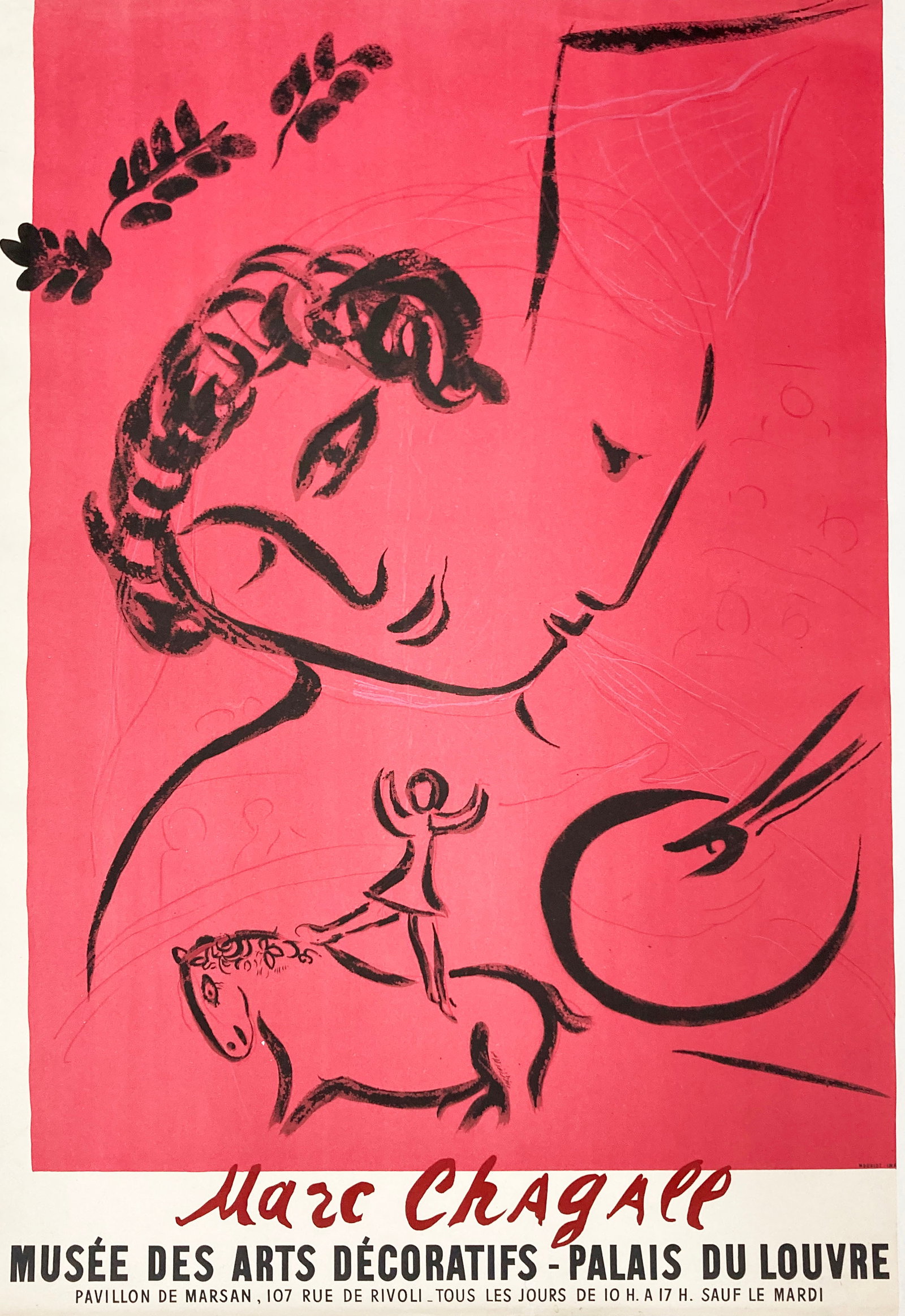 Marc Chagall - Le Peintre De Rose: Artist: Marc Chagall Title: Le Peintre De Rose Year: 1959 Dimensions: 20 x 29 in. Edition: From the rare limited edition Medium: Original Offset Lithographic Poster Condition: Excellent Comes with