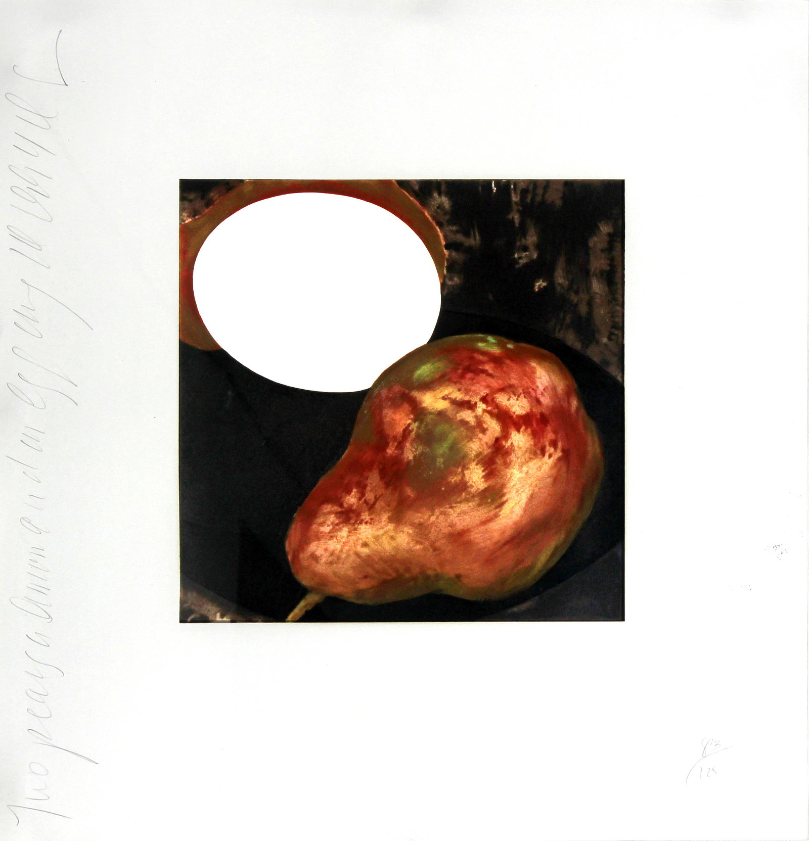 Donald Sultan - Two Pears, A Lemon and an Egg: Artist: Donald Sultan Title: Two Pears, A Lemon and an Egg Year: 1994 Dimensions: 23 x 22 in. Edition: From the limited edition of 125 Medium: Original serigraph on paper Condition: Excellent