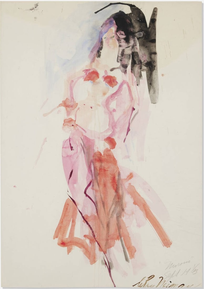 LeRoy Neiman - Morocco (Study of a Belly Dancer): Artist: LeRoy Neiman Title: Morocco (Study of a Belly Dancer) Year: 1963 Dimensions: 24 x 18 in. Edition: Original work of art Medium: Pencil and watercolor on