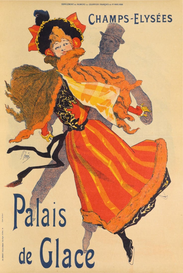 Vintage Poster - Palais de Glaces: Artist: Vintage Poster Title: Palais de Glaces Dimensions: 16 1/2in. by 24 1/4in. Edition: From the rare limited edition Medium: Original lithograph on paper Condition: Excellent Signature Details: