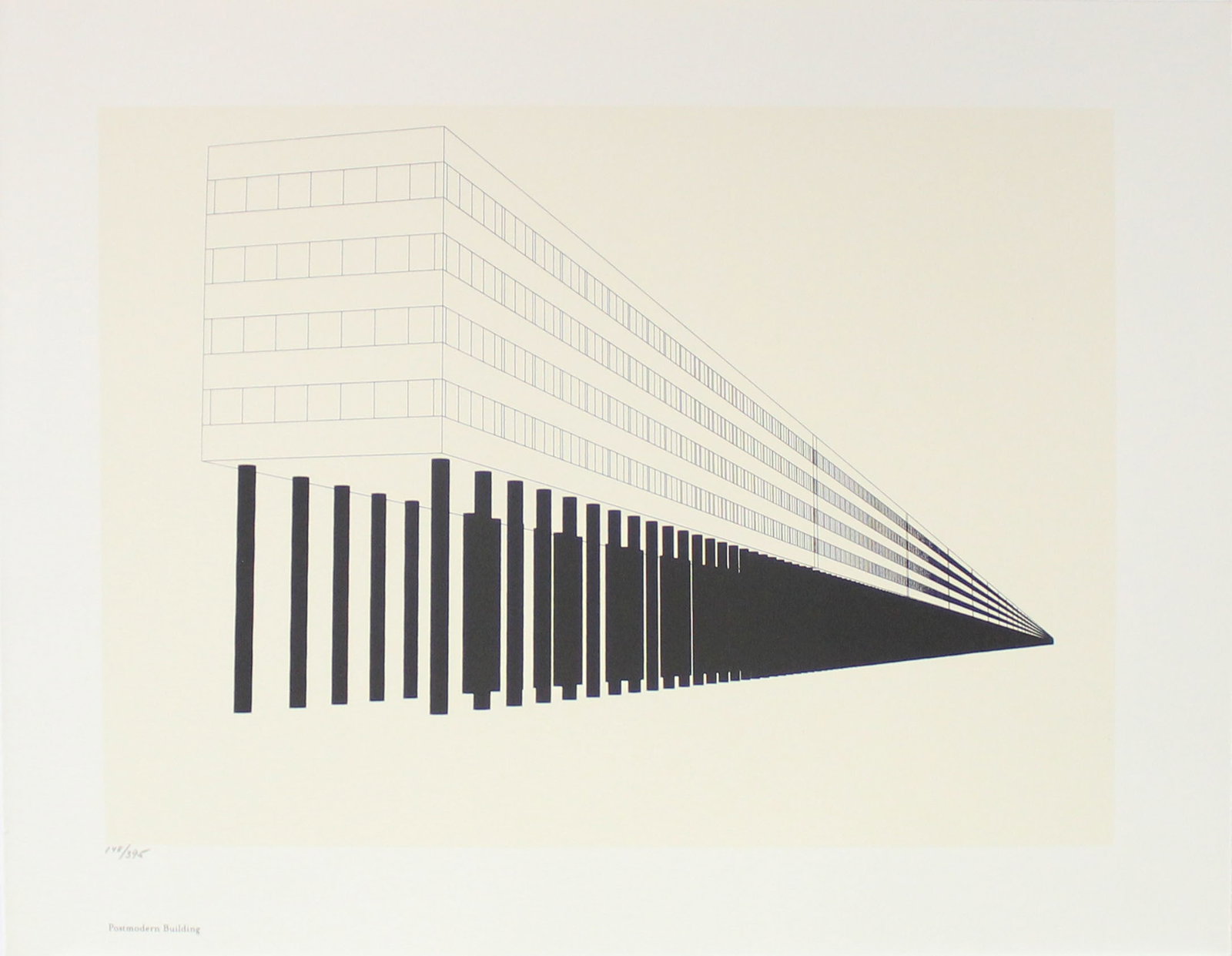 Donald Sultan - Postmodern Building: Artist: Donald Sultan Title: Postmodern Building Year: 1999 Dimensions: 17 x 22 in. Edition: From the Rare Limited Edition of 395 Publisher: MFA Contemporary At