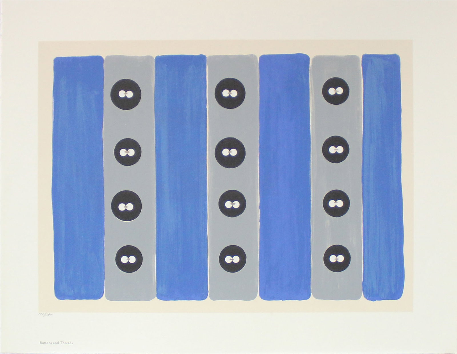 Donald Sultan - Buttons and Threads: Artist: Donald Sultan Title: Buttons and Threads Year: 1999 Dimensions: 17 x 22 in. Edition: From the Rare Limited Edition of 395 Publisher: MFA Contemporary At