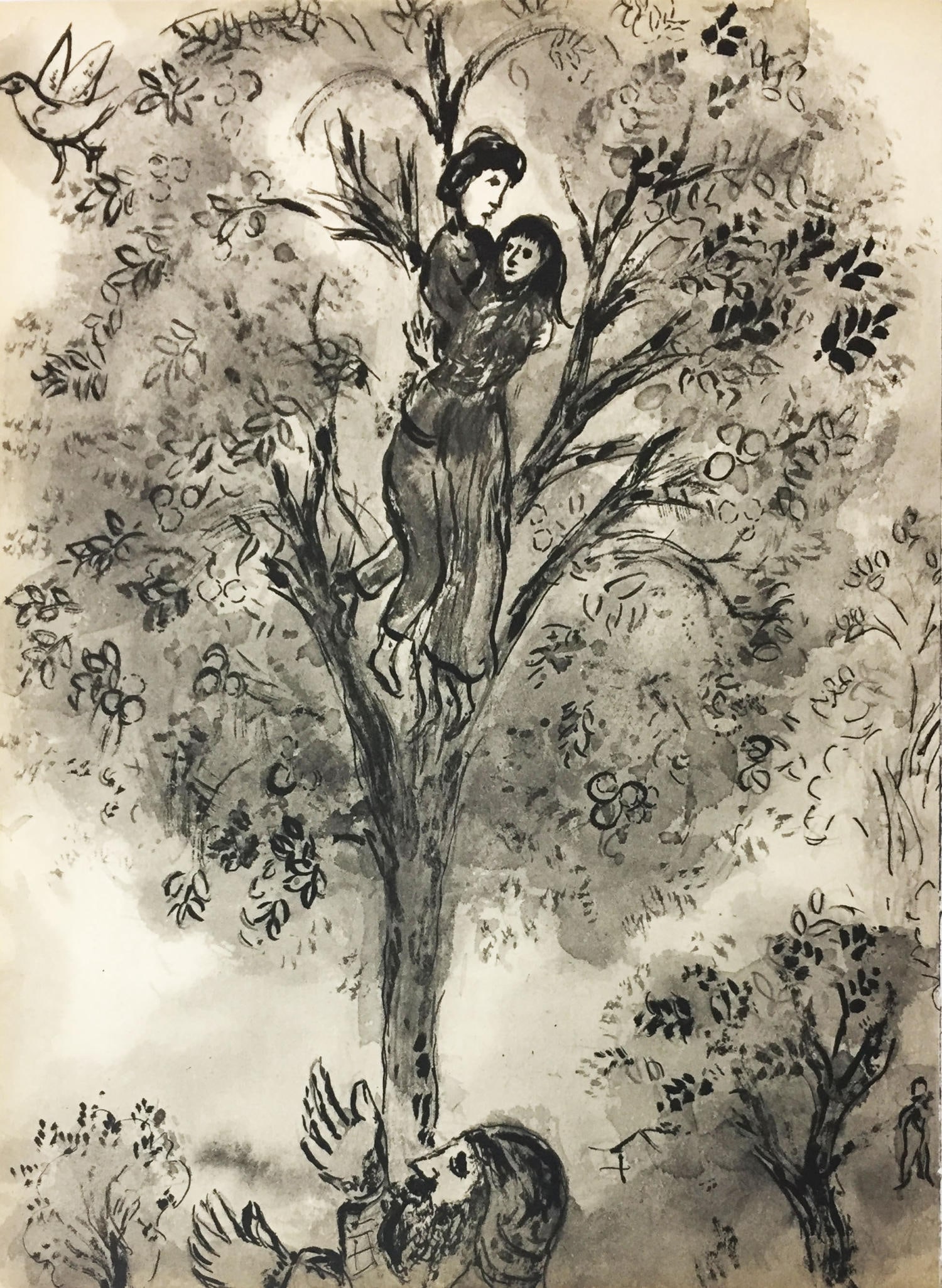 Marc Chagall (After) - Le Poirier Enchante: Artist: Marc Chagall Title: Le Poirier Enchante Year: 1950 Dimensions: 14in. by 10 1/4in. Edition: From the Rare Limited Edition Publisher: Verve Suite: Verve Vol. VI No. 24 Medium: Offset Lithogaph