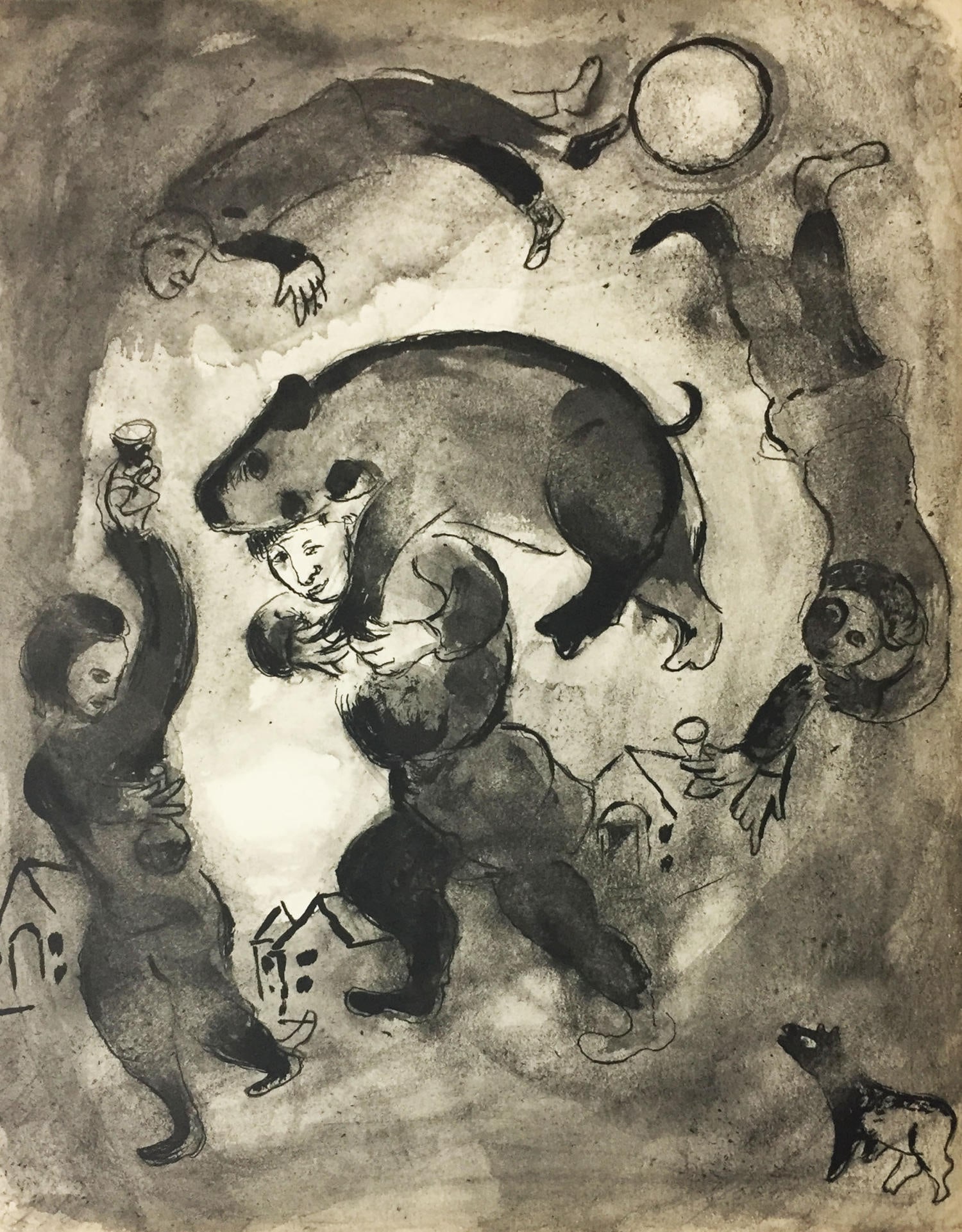 Marc Chagall (After) - Le Sortilege: Artist: Marc Chagall Title: Le Sortilege Year: 1950 Dimensions: 14in. by 10 1/4in. Edition: From the Rare Limited Edition Publisher: Verve Suite: Verve Vol. VI No. 24 Medium: Offset Lithogaph