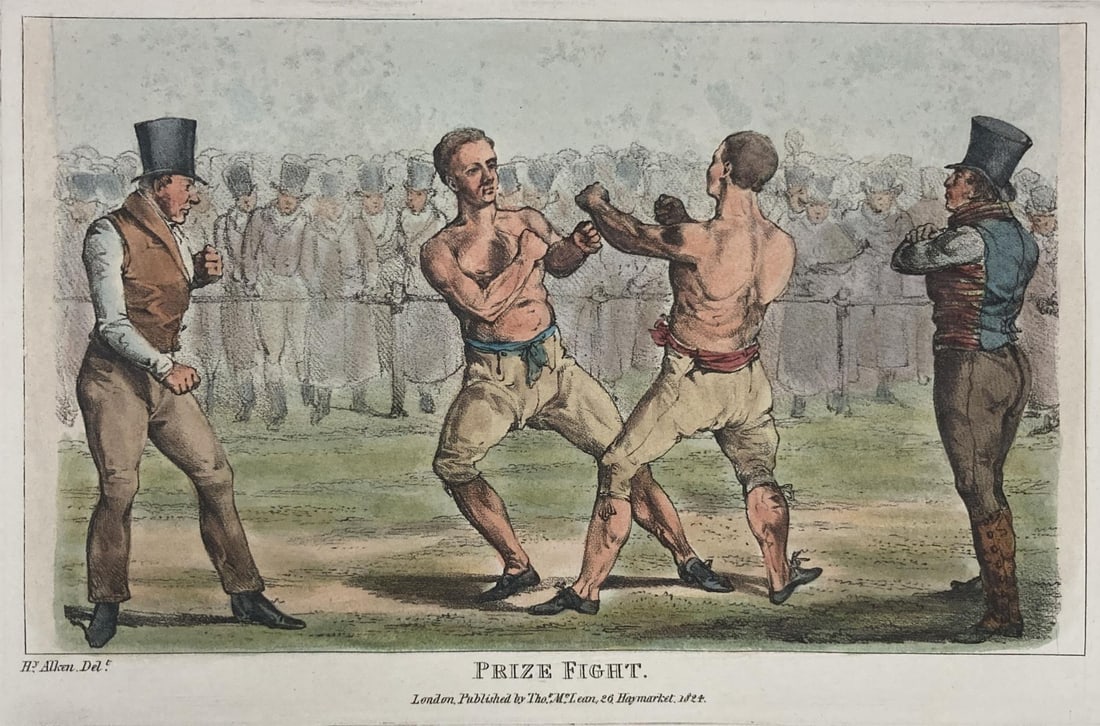 Henry Alken - Prize Fight: Artist: Henry Alken Title: Prize Fight Year: 1825 Dimensions: 10in. by 14. Edition: From the Rare Limited Edition Publisher: Howlett and Brimmer Suite: The National Sports of Great Britain Medium: