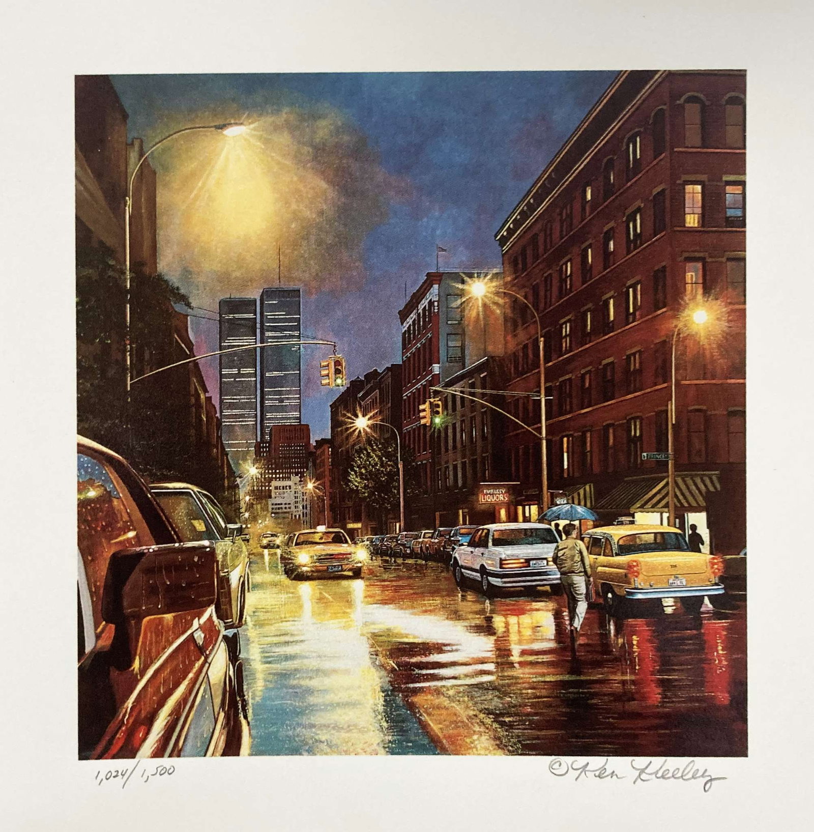 Ken Keeley - Prince Street: Artist: Ken Keeley Title: Prince Street Year: 1985 Edition: From the rare limited edition of 1500 Medium: Original serigraph in colors Condition: Excellent Signature Details: Hand-signed Comes with