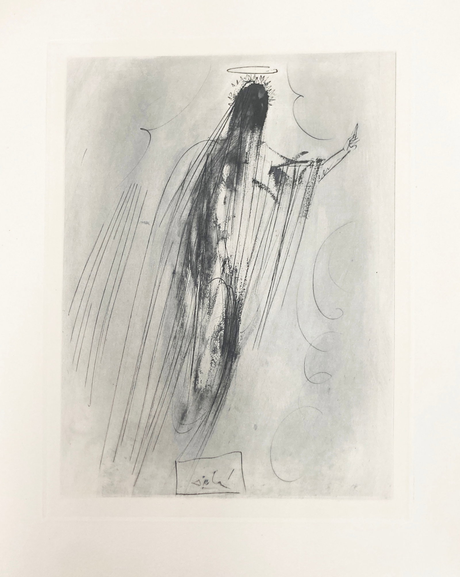 Salvador Dali - Arrival at the Empyrean: Artist: Salvador Dali Title: Arrival at the Empyrean Year: 1964 Dimensions: 13 x 10 in. Edition: From the rare limited edition of 165 Publisher: Les Heures Clai
